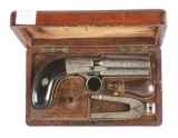 (A) PERCUSSION MARIETTE PEPPERBOX WITH CASE AND ACCESSORIES.