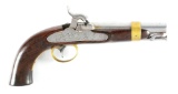 (A) EXTREMELY RARE AND DESIRABLE USR REVENUE CUTTER SERVICE MARKED AMES 1843 BOXLOCK PISTOL.