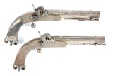 (A) PAIR OF SCOTTISH HIGHLAND RAM'S HORN BUTT PERCUSSION DRESS PISTOLS BY ALEXANDER MARTIN OF GLASGO