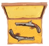 (A) CASED PAIR OF ALDEN AND SMITH PERCUSSION PISTOLS.