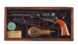 (A) FINE CASED COLT 1849 POCKET PERCUSSION REVOLVER.