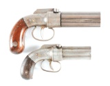 (A) LOT OF 2: HOPKINS & ALLEN AND MANHATTAN PERCUSSION REVOLVERS.