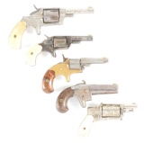 (A) LOT OF FIVE: FIVE ANTIQUE HANDGUNS.