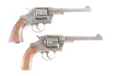 (A) LOT OF TWO: TWO COLT DA .38 REVOLVERS.