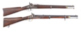 (A) LOT OF 2: COLT AND BARNETT PERCUSSION RIFLES.