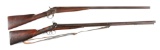 (A) LOT OF 2: RUPERTUS SWIVEL BREECH AND BLACK POWDER PERCUSSION SHOTGUNS.