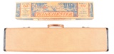 LOT OF TWO CASES: REPRODUCTION WINCHESTER MODEL 62 BOX AND OUTERS SHOTGUN CASE.