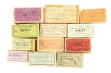 LOT OF 12: 12 BOXES OF AMMUNITION.