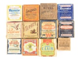 WONDERFUL 12 PIECE ASSORTMENT OF EARLY PICTURE SHOTSHELL BOXES.