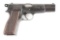 (C) FABRIQUE NATIONALE HIGH POWER 9MM SEMI AUTOMATIC PISTOL WITH EXTRA SET OF COMMERCIAL GRIPS