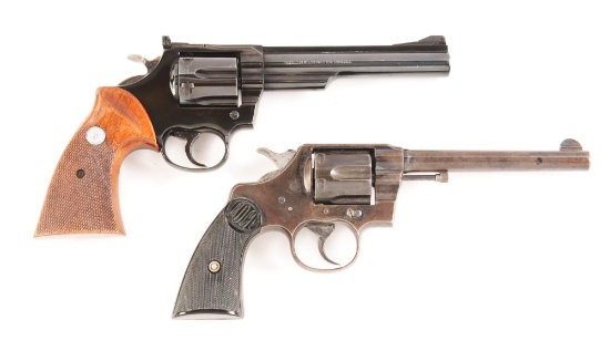 (C) LOT OF TWO: COLT TROOPER MKIII AND COLT ARMY SPECIAL 38 REVOLVERS.