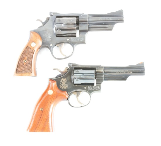 (M) LOT OF TWO SMITH & WESSON REVOLVERS: MODEL 28 HIGHWAY PATROLMAN .357 MAGNUM WITH BOX AND MODEL 1