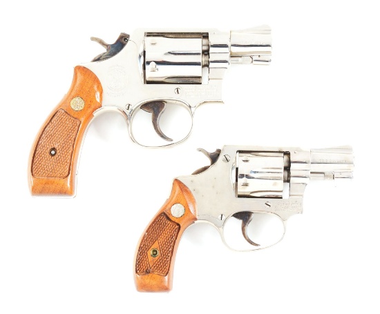 (M) LOT OF TWO: SMITH AND WESSON MODELS 10-7 AND 30 REVOLVERS.