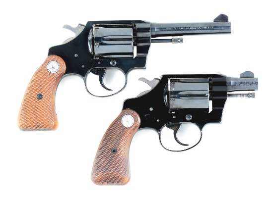 (C) LOT OF TWO: COLT POLICE POSITIVE AND COBRA DOUBLE ACTION REVOLVERS.