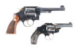 (A+C) LOT OF TWO: SMITH AND WESSON 1950 HAND EJECTOR SMITH AND .38 HAMMERLESS 