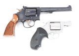 (M) LOT OF TWO: SMITH AND WESSON MODEL K-22 AND 60 REVOLVERS.