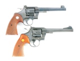 (C) LOT OF TWO: TWO COLT OFFICER'S MODEL REVOLVERS.
