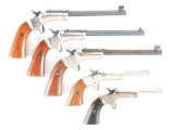 (C) LOT OF 5: STEVENS SINGLE-SHOT PISTOLS.