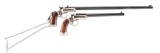 (C) LOT OF 2: STEVENS POCKET RIFLE AND PISTOL.