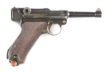 (C) ERFURT P.08 LUGER (1914 DATED) SEMI-AUTOMATIC PISTOL WITH HOLSTER.