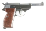 (C) FINE SPREEWERKE CYQ WWII NAZI GERMAN P38 SEMI AUTOMATIC 9MM PISTOL WITH HOLSTER.