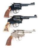 (C) LOT OF 3: SMITH & WESSON REVOLVERS.