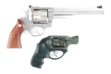 (M) LOT OF TWO: RUGER REDHAWK AND RUGER LCR DOUBLE ACTION REVOLVERS.