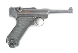 (C) MAUSER BYF 42 P.08 LUGER SEMI-AUTOMATIC PISTOL WITH HOLSTER.