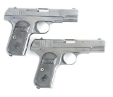 (C) LOT OF TWO: TWO COLT 1903 SEMI AUTOMATIC PISTOLS.