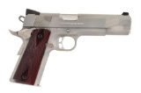 (M) BOXED STAINLESS COLT GOVERNMENT SEMI AUTOMATIC PISTOL.