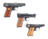 (C) LOT OF THREE: THREE GERMAN SEMI AUTOMATIC PISTOLS.