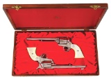 (C) CONSECUTIVE NUMBERED PAIR OF SECOND GENERATION COLT SINGLE ACTION ARMY REVOLVERS, FACTORY CASED
