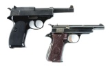 (C) LOT OF 2 EUROPEAN COMMERCIAL SEMI-AUTO PISTOLS IN BOXES: WALTHER POST-WAR P38 9MM & STAR MODEL F