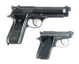 (C) LOT OF TWO: BERETTA MODEL 92-S AND 21 SEMI AUTOMATIC PISTOLS.