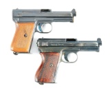 (C) LOT OF TWO MAUSER SEMI AUTOMATIC PISTOLS: MODEL 1914 & MODEL 1934, NAZI MARKED.