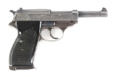 (C) WORLD WAR II NAZI GERMAN WALTHER P38 AC43 9MM SEMI AUTOMATIC PISTOL WITH HOLSTER.