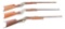 (C) LOT OF THREE: THREE STEVENS 414 SINGLE SHOT RIFLES