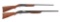 (C) LOT OF 2: WINCHESTER AND REMINGTON SHOTGUNS.
