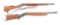 (C) LOT OF TWO: TWO STEVENS SINGLE SHOT .22 LR RIFLES