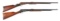 (C) LOT OF 2: WINCHESTER MODEL 1890 AND MODEL 62A SLIDE ACTION RIFLES.