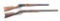 (M) LOT OF TWO: BROWNING 1886 .45-70 LEVER ACTION RIFLE AND WINCHESTER 1876 .45-60 LEVER ACTION RIFL