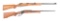 (M) LOT OF TWO: RUGER M77 IN .458 WIN MAG AND RUGER NO. 1 IN 7X57 WITH BOX.