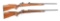 (C+M) LOT OF TWO: TWO ITHACA BOLT ACTION RIFLES.