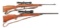 (M) LOT OF TWO: WEATHERBY AND REMINGTON RIFLES WITH SCOPES.