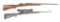 (M) LOT OF TWO: RUGER M77 IN .220 SWIFT AND RUGER M77/22 IN .22 LR BOLT ACTION RIFLES.