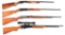 (C) LOT OF FOUR: NORINCO AND REMINGTON SEMI AUTOMATIC AND PUMP ACTION RIFLES.