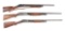 (C) LOT OF THREE: THREE WINCHESTER SLIDE ACTION SHOTGUNS.