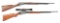 (C) LOT OF 2 WINCHESTER 62A AND 61 SLIDE ACTION RIFLE.