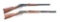 (C+M) LOT OF TWO LEVER ACTION RIFLES: WINCHESTER 1873 .44-40 AND WINCHESTER 1873 .357 MAGNUM.