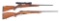 (C+M) LOT OF TWO: SAKO WITH SCOPE AND TIKKA BOLT ACTION RIFLES.